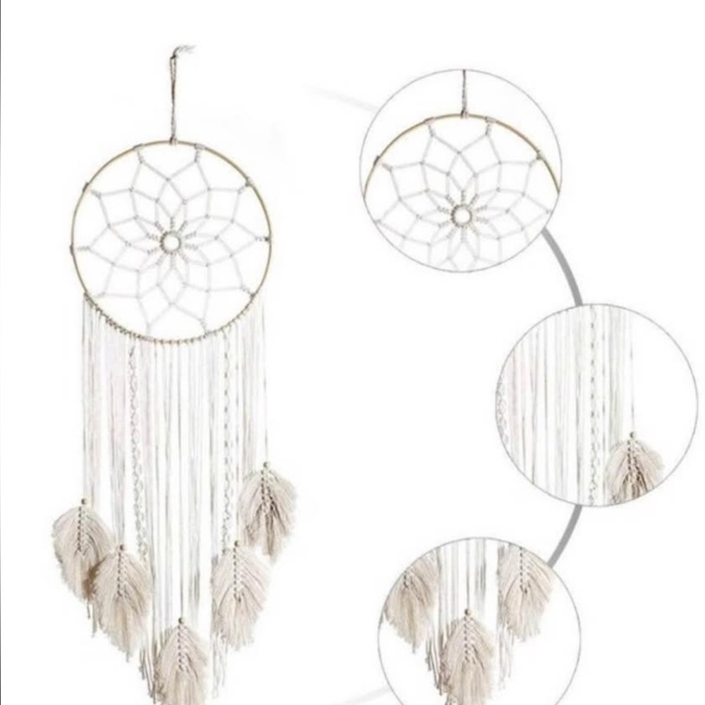 Elegant Cream Dreamcatcher Wall Decor - Picture 3 of 5
